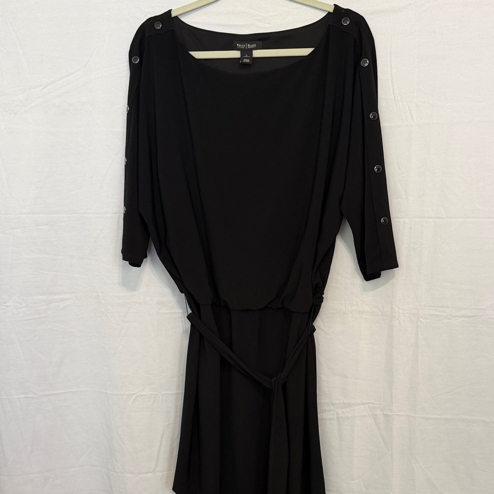 White House Black Market Elegant Black Long Sleeve Dress
